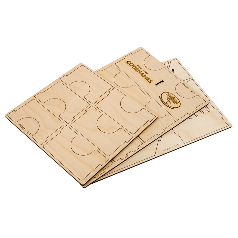 The Broken Token Board Game Organizer - Codenames Compatible Wood Storage Box with Multiple Dividers - Image 5